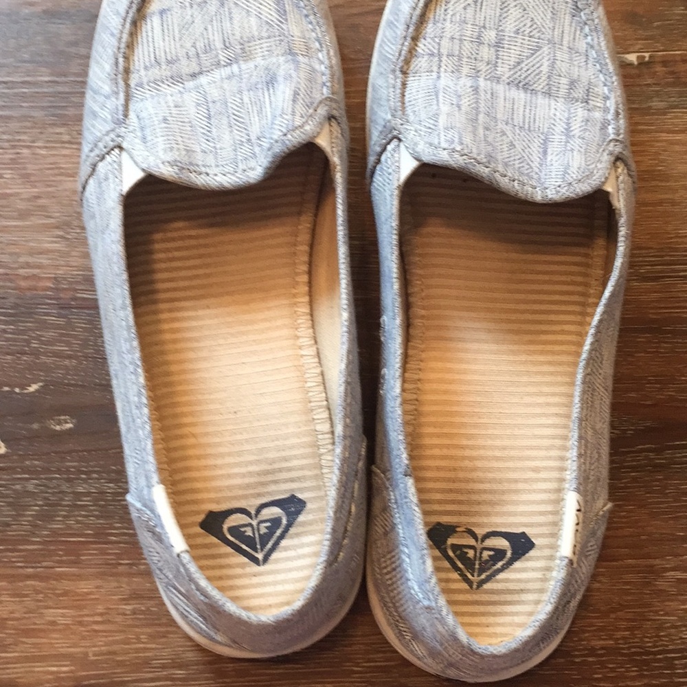 Denim canvas slide Roxy slide-on shoes